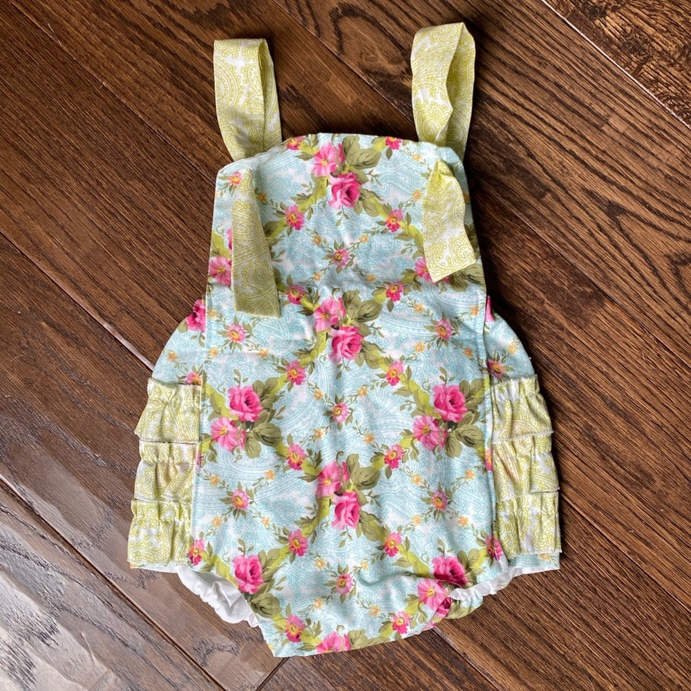 Custom-made Floral Baby Romper - NWOT